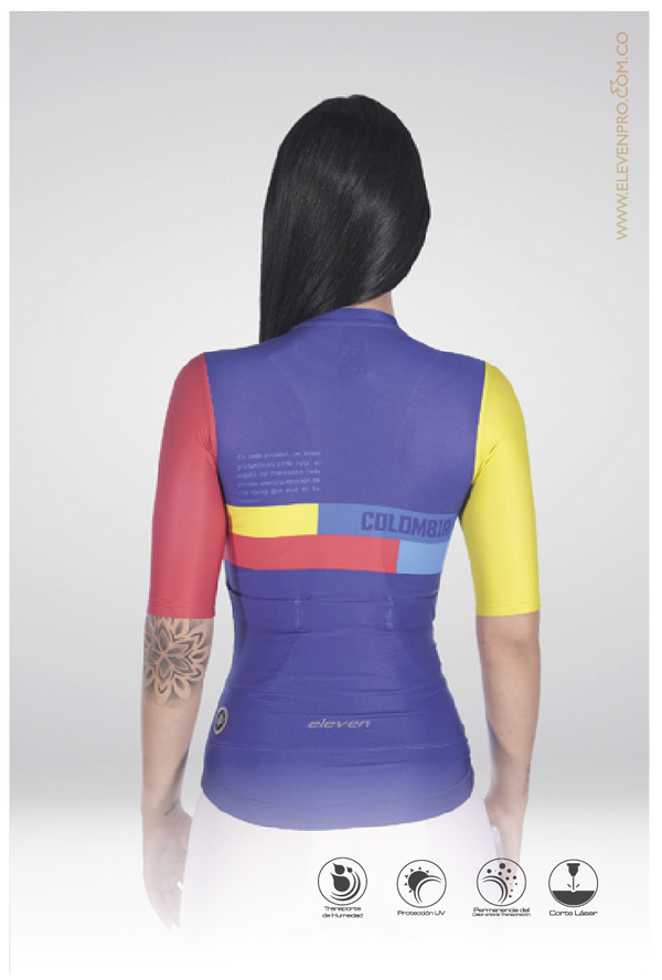 Jersey Femenino Tricolor Heritage Manga Larga