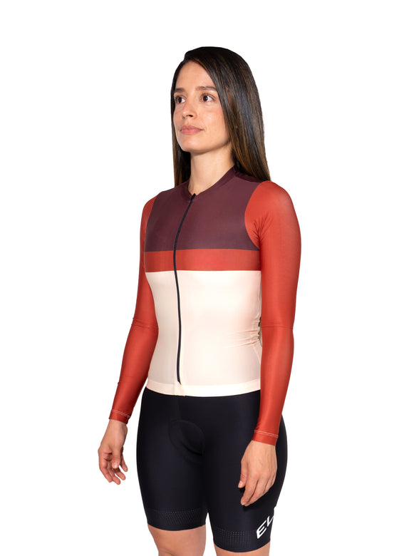 Jersey Standar Manga Larga Mujer (Terracota ref 13480)