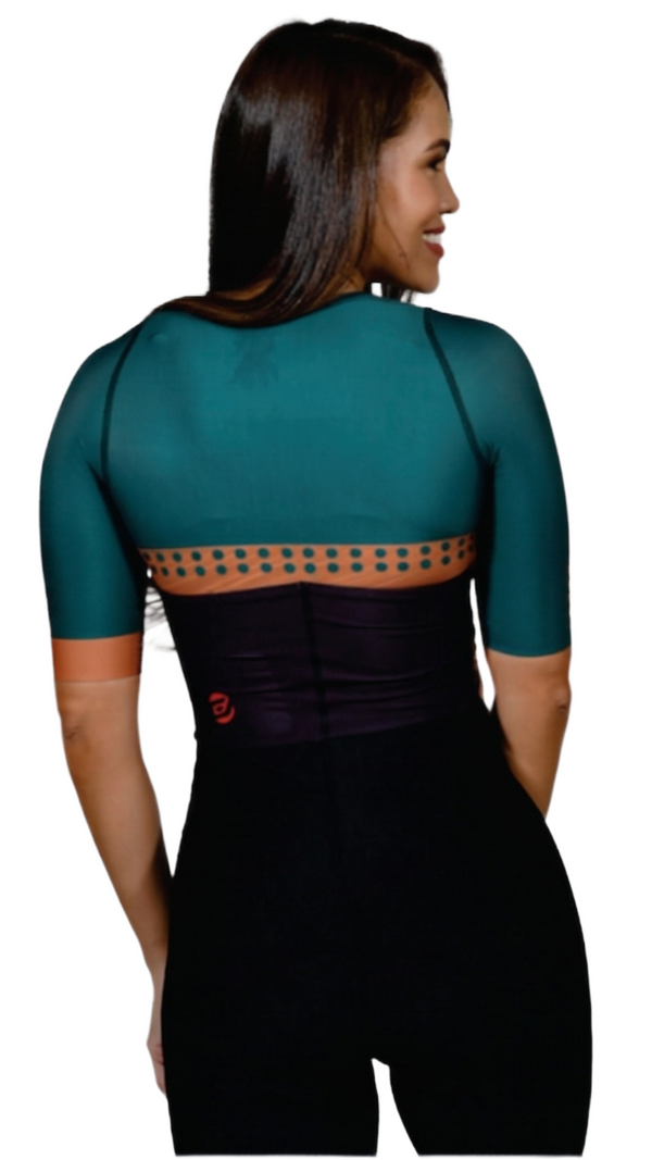Enterizo de Ciclismo Pro-Fit para Mujer Encanto "Midnight Bloom"
