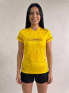 Camiseta Running Mujer Colombia Mariposas Amarilla — Edición Especial | Eleven