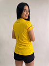 Camiseta Running Mujer Colombia Mariposas Amarilla — Edición Especial | Eleven