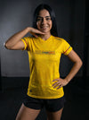Camiseta Running Mujer Colombia Mariposas Amarilla — Edición Especial | Eleven
