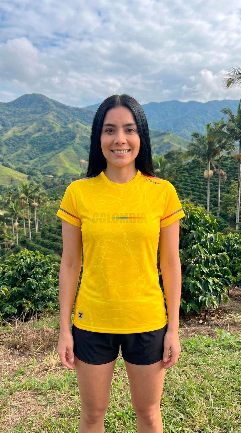 Camiseta Running Colombia Mariposas Amarillas — Edición Especial | Eleven